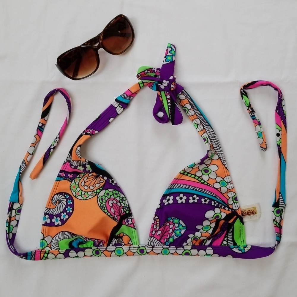 Hobie retro design tie back bikini top